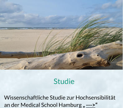 Studie Wissenschaftliche Studie zur Hochsensibilität an der Medical School Hamburg „ --->“